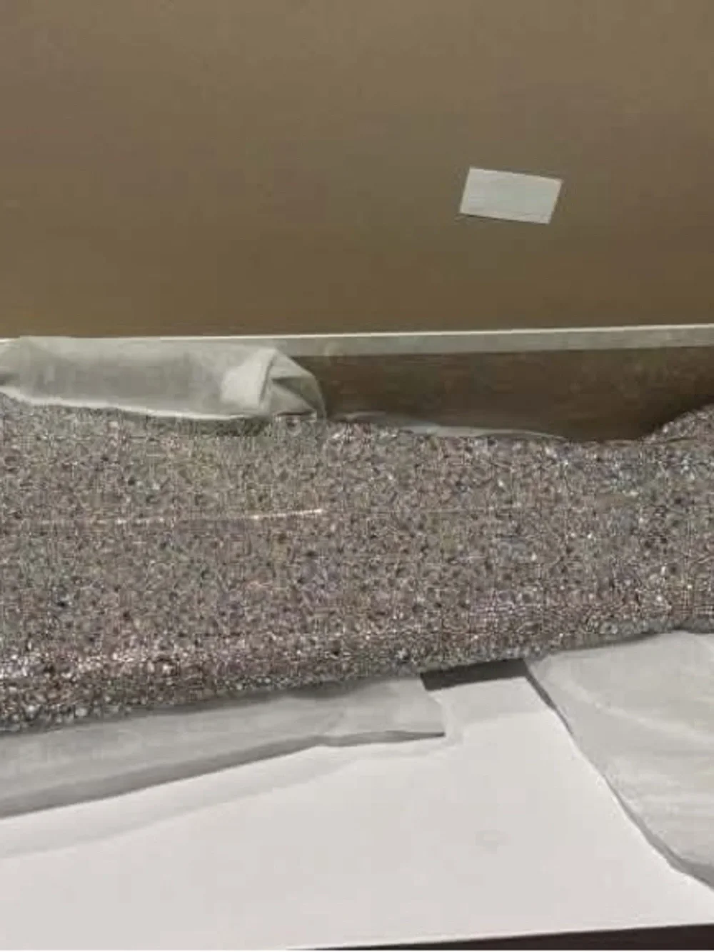 Betsey Johnson Iridescent Silver Glitter Over-the-Knee Boots